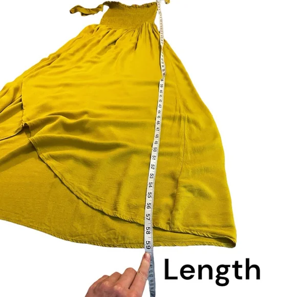 Young Fabulous & Broke Freida Off-the-shoulder Maxi Dress, M, Chartreuse Yellow - Picture 16 of 16